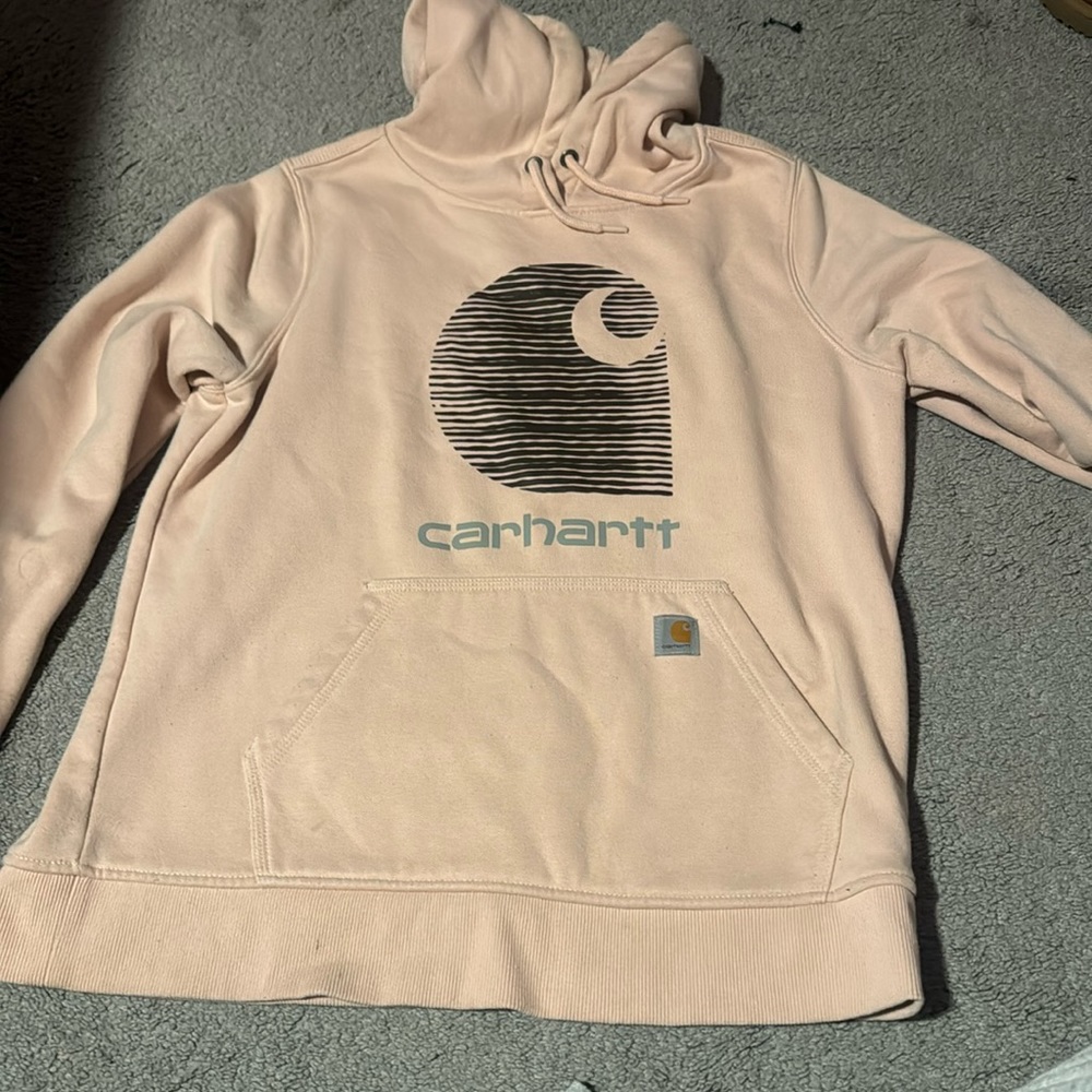 Pink carhartt rain defender hoodie